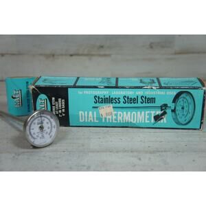 Vintage Kalt Stainless Steel Stem Thermometer SS-3 w/ Box - Japan - Photography
